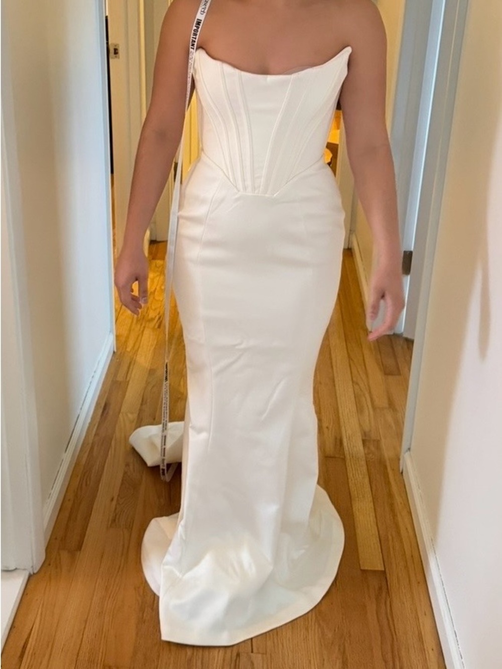 House of CB Strapless Ivory Mermaid Gown - Picture 2 of 5